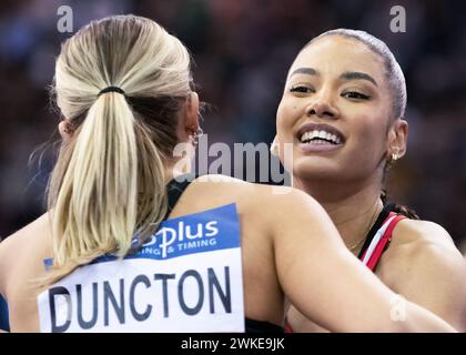 17/18. Februar 2024, Utilita National Indoor Arena, Birmingham, Großbritannien. Veranstaltung: 2024 Leichtathletikmeisterschaften in Großbritannien. Bildunterschrift: Bild: Mark Dunn / Alamy Live News (Sport) Stockfoto