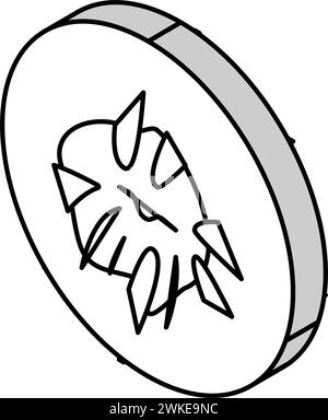 Isometrische Isometrie der hypertrophen Narbe Vektor-Illustration Stock Vektor