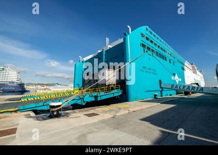 Ferry de Balearia, Mallorca, Balearen, Spanien. Stockfoto