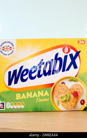 Paket mit Weetabix Banana, Großbritannien Stockfoto