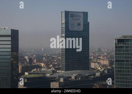 Mailand, Italien. Februar 2024. Mailand - Luftverschmutzung in Mailand und der Lombardei redaktionelle Verwendung nur Gutschrift: Unabhängige Fotoagentur/Alamy Live News Stockfoto