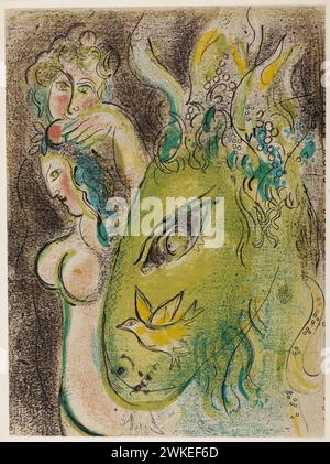 Paradies (Dessins pour la Bible). Museum: PRIVATE SAMMLUNG. Autor: MARC CHAGALL. Stockfoto