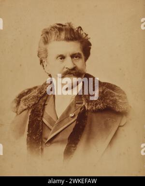 Porträt von Johann Strauss (1825-1899). Museum: Privatsammlung. Autor: VICTOR ANGERER. Stockfoto