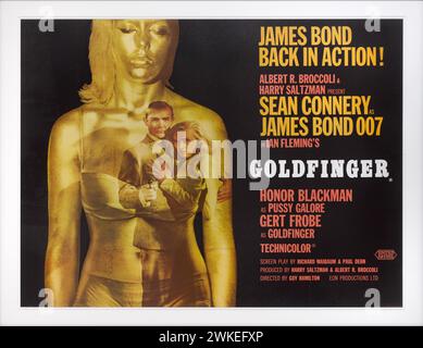 Filmposter Goldfinger. Museum: © United Artists. Autor: Robert Brownjohn. Stockfoto