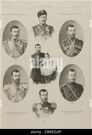 Porträts Kaiser Nikolaus II. Aus der Zeit von 1892 bis 1896. Museum: PRIVATE SAMMLUNG. Autor: ANONYM. Stockfoto