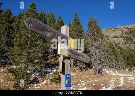 Valle de la Pez, Huesca, Aragón, Cordillera de Los Pirineos, Spanien. Stockfoto