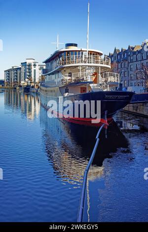 Großbritannien, Schottland, Edinburgh, Leith, die Küste und das Wasser von Leith. Stockfoto