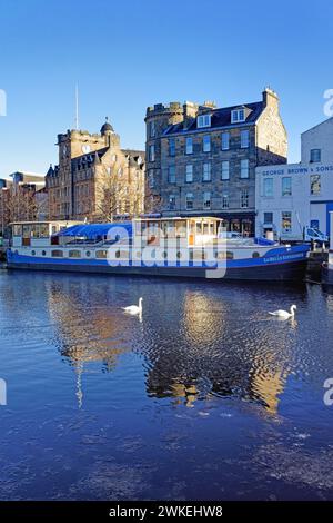 Großbritannien, Schottland, Edinburgh, Leith, die Küste und das Wasser von Leith. Stockfoto