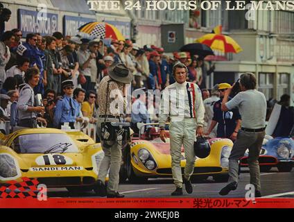 Filmplakat „Le Mans“ von Lee H. Katzin. Museum: PRIVATE SAMMLUNG. Autor: ANONYM. Stockfoto