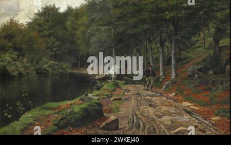 Der Bois d'Amour in Pont-Aven. Museum: Musée de Pont-Aven. Verfasser: Marie Luplau. Stockfoto