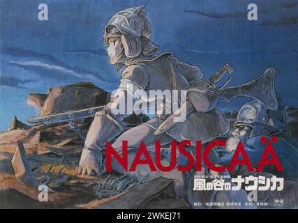 Filmplakat „Kaze no Tani no Naushika (Nausicaä des Tals des Windes)“ von Hayao Miyazaki. Museum: PRIVATE SAMMLUNG. Stockfoto
