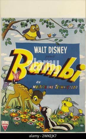 Filmplakat „Bambi“. Museum: © The Walt Disney Company. AUTOR: WALT DISNEY PRODUCTIONS. Stockfoto