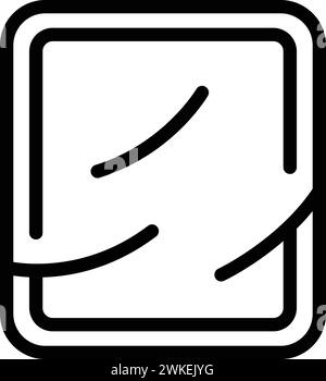 Vakuumverpackter Beutel, Symbol für Umrissvektor. Aufbewahrungstasche. Hermetischer Kunststoffsack Stock Vektor