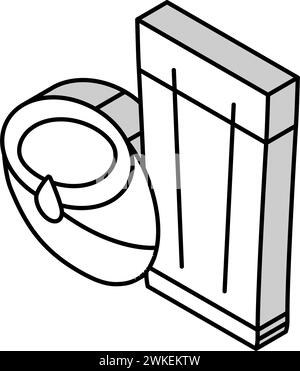 Trinken Kokos Kokos Kokos isometrische Icon Vektor Illustration Stock Vektor