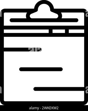 Airless-Paket-Symbol-Konturvektor. Vakuumversiegelter, dichter Beutel. Hermetisch verpackter Sack Stock Vektor