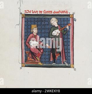 Illustration aus dem Codex der Cantigas de Santa Maria. Museum: Monasterio de El Escorial. Autor: ANONYM. Stockfoto