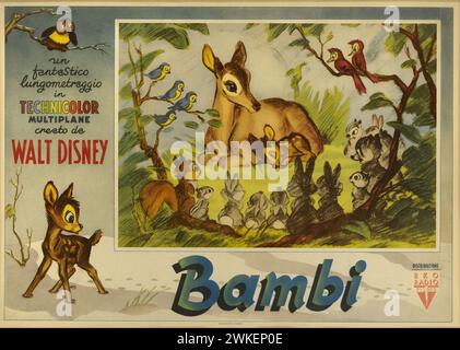 Filmplakat „Bambi“. Museum: © The Walt Disney Company. AUTOR: WALT DISNEY PRODUCTIONS. Stockfoto