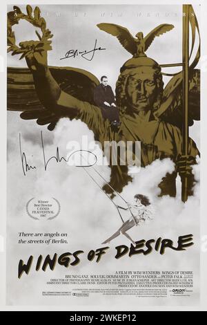 Filmplakat „der Himmel über Berlin“ von Wim Wenders. Museum: PRIVATE SAMMLUNG. Autor: ANONYM. Stockfoto