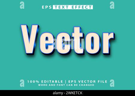Vektor bearbeitbarer Texteffektvektor Stock Vektor