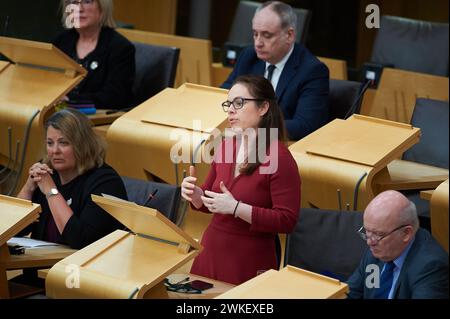 Edinburgh Schottland, Vereinigtes Königreich 20. Februar 2024. Kate Forbes MSP im schottischen Parlament. Credit sst/alamy Live News Stockfoto