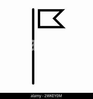 Symbol für PIN-Karte für Position. Flaches Design. Vektorzeichen auf einem weißen isolierten Hintergrund. Stock Vektor