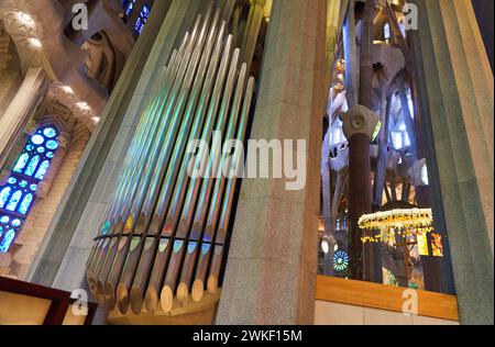 Basilika La Sagrada Familia. Barcelona. Spanien. Die Basilika und Expiatory Church of the Holy Family ist eine große römisch-katholische Kirche in Barcelona Stockfoto