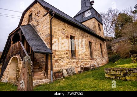 Frühlingswanderung entlang der ILM bei Bad Berka bei herrlichem Sonnenschein - Thüringen - Deutschland Stockfoto