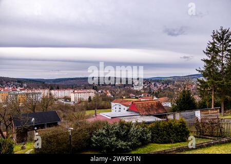 Frühlingswanderung entlang der ILM bei Bad Berka bei herrlichem Sonnenschein - Thüringen - Deutschland Stockfoto