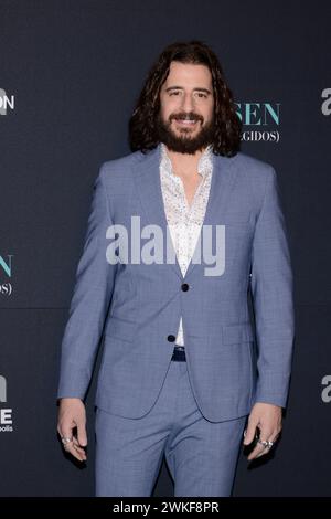 19. Februar 2024, Mexiko-Stadt: JONATHAN ROUMIE besucht den roten Teppich der TV-Serie „The Chosen“ Staffel 4 im Cinepolis Miyana. (Kreditbild: © Carlos Tischler/OKULARBOGEN via ZUMA Press Wire) NUR REDAKTIONELLE VERWENDUNG! Nicht für kommerzielle ZWECKE! Stockfoto