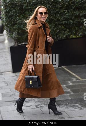 London, Großbritannien. Februar 2024. Amanda Holden wurde in den Global Radio Studios in London gesehen. Quelle: SOPA Images Limited/Alamy Live News Stockfoto