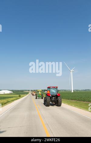 Die Great Eastern Iowa Tractorcade bei Earlville, Iowa Stockfoto