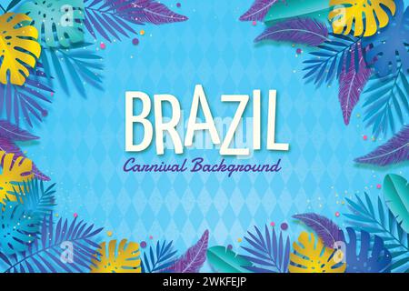 Realistische brasilianische Karneval Hintergrund Design Vektor Illustration Stock Vektor