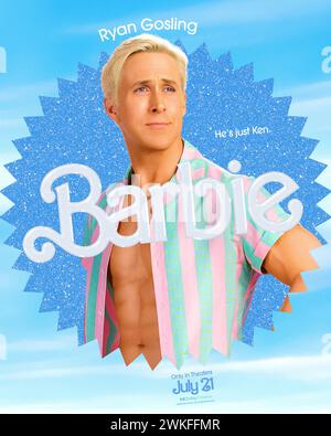 VERÖFFENTLICHUNGSDATUM: 21. Juli 2023. TITEL: Barbie. STUDIO: Warner Bros DIREKTOR: Greta Gerwig. PLOT: Barbie lebt in Barbie Land und dann passiert eine Geschichte. Unter Verschluss. RYAN GOSLING als Ken. (Kreditbild: © Warner Bros/Entertainment Pictures/ZUMAPRESS.com) NUR REDAKTIONELLE VERWENDUNG! Nicht für den kommerziellen GEBRAUCH! Stockfoto