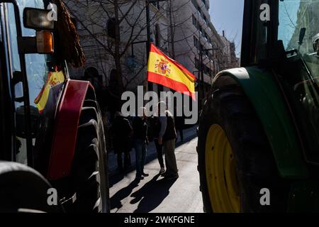 Demonstration der Landwirte, die gegen unlautere Preise protestieren Stockfoto