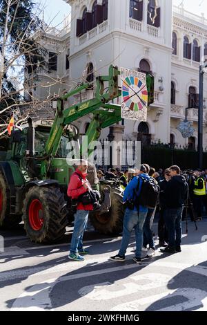 Demonstration der Landwirte, die gegen unlautere Preise protestieren Stockfoto