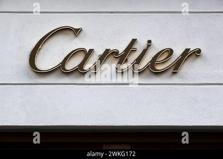 Kopenhagen, Dänemark – 14. Oktober 2021: Cartier ist ein französisches Luxusgüterkonglomerat Stockfoto