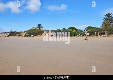 Strand von Porto Santo in der Nebensaison Stockfoto