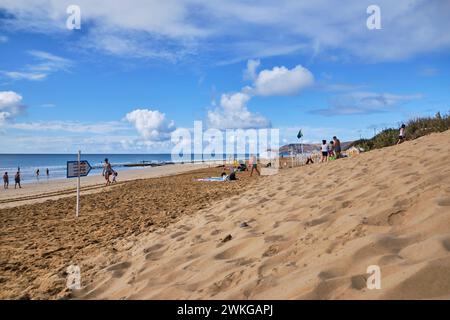 Strand von Porto Santo in der Nebensaison Stockfoto