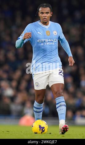 MANCHESTER, GROSSBRITANNIEN. Februar 2024. Manuel Akanji von Manchester City während des Premier League-Spiels im Etihad Stadium in Manchester. Der Bildnachweis sollte lauten: Andrew Yates/Sportimage Credit: Sportimage Ltd/Alamy Live News Stockfoto