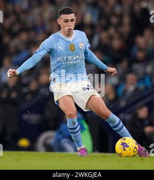 MANCHESTER, GROSSBRITANNIEN. Februar 2024. Phil Foden aus Manchester City während des Premier League-Spiels im Etihad Stadium in Manchester. Der Bildnachweis sollte lauten: Andrew Yates/Sportimage Credit: Sportimage Ltd/Alamy Live News Stockfoto