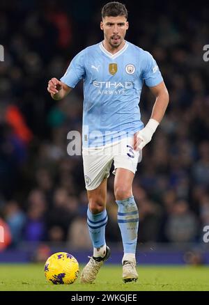 MANCHESTER, GROSSBRITANNIEN. Februar 2024. Ruben Dias von Manchester City während des Premier League-Spiels im Etihad Stadium in Manchester. Der Bildnachweis sollte lauten: Andrew Yates/Sportimage Credit: Sportimage Ltd/Alamy Live News Stockfoto