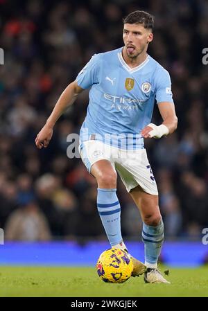 MANCHESTER, GROSSBRITANNIEN. Februar 2024. Ruben Dias von Manchester City während des Premier League-Spiels im Etihad Stadium in Manchester. Der Bildnachweis sollte lauten: Andrew Yates/Sportimage Credit: Sportimage Ltd/Alamy Live News Stockfoto