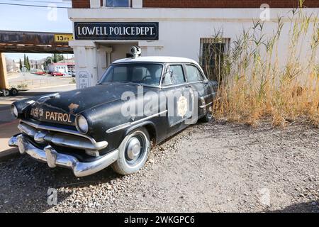 Historische Erie Street in Lowell, Arizona Stockfoto