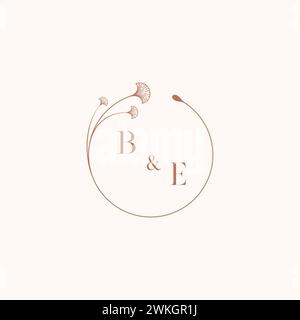 BE Wedding Monogramm Logo Designideas als Inspiration Stock Vektor