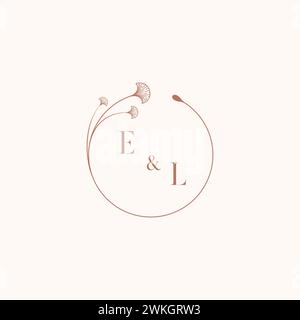 EL Wedding Monogramm Designideas als Inspiration Stock Vektor