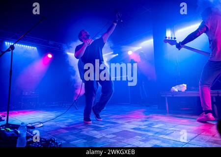 Mailand, Italien. Februar 2024. Jack Underkofler von der Dead Poet Society tritt live bei Legend in Mailand auf. Quelle: SOPA Images Limited/Alamy Live News Stockfoto