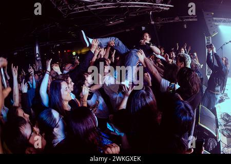 Mailand, Italien. Februar 2024. Jack Underkofler von der Dead Poet Society tritt live bei Legend in Mailand auf. Quelle: SOPA Images Limited/Alamy Live News Stockfoto