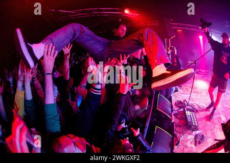 Mailand, Italien. Februar 2024. Jack Underkofler von der Dead Poet Society tritt live bei Legend in Mailand auf. Quelle: SOPA Images Limited/Alamy Live News Stockfoto