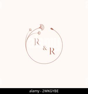 RR Hochzeitsmonogramm Designideas als Inspiration Stock Vektor