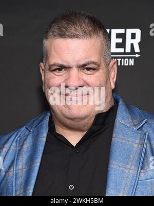 Hollywood, USA. Februar 2024. Rigan Machad kommt am 20. Februar 2024 zur Premiere von „Lights Out“ Los Angeles im Tudum Theater in Hollywood, CA. © Lisa OConnor/AFF-USA.com Credit: AFF/Alamy Live News Stockfoto